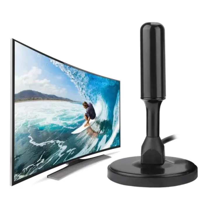 Antena digital externa/interna HD com cabo magnético de 3 metros, 3,5 dBi, sinal de TV de alta qualidade, compacta, portátil, resistente e versátil.