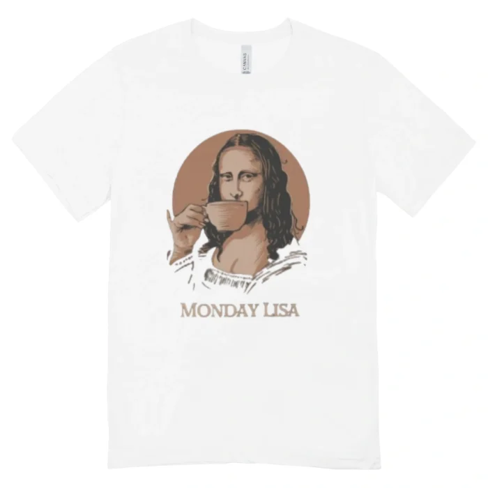 Baby Look Feminina Arte Pop Mona Lisa Look Moderno Irreverente Casual