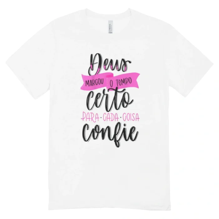 Camisa Feminina Baby Look Tudo no Tempo Dele