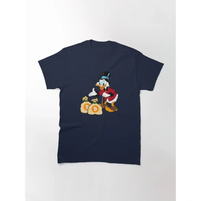 Camiseta Bitcoin Poupanca Scrooge Para Investidores Humor Look Casual Cripto