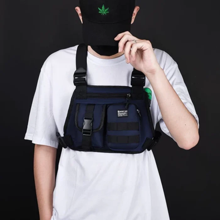 Colete Masculino Multifuncional Grande Capacidade Bolso Múltiplo Mochila Esportiva