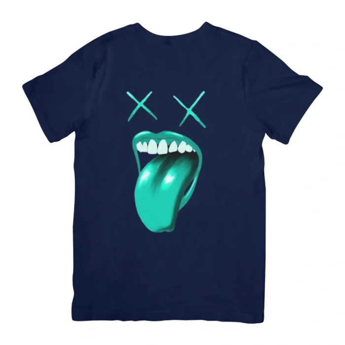 Camiseta Estampa Artistica Labios Mouth Look Ousado Moderno Casual