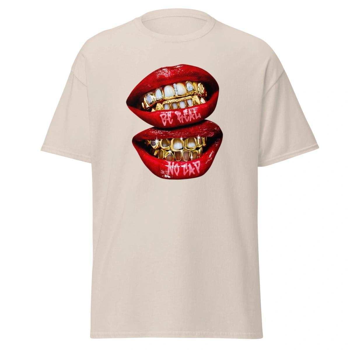 Camisa Feminina Baby Look Gold Lips - Imagem 3