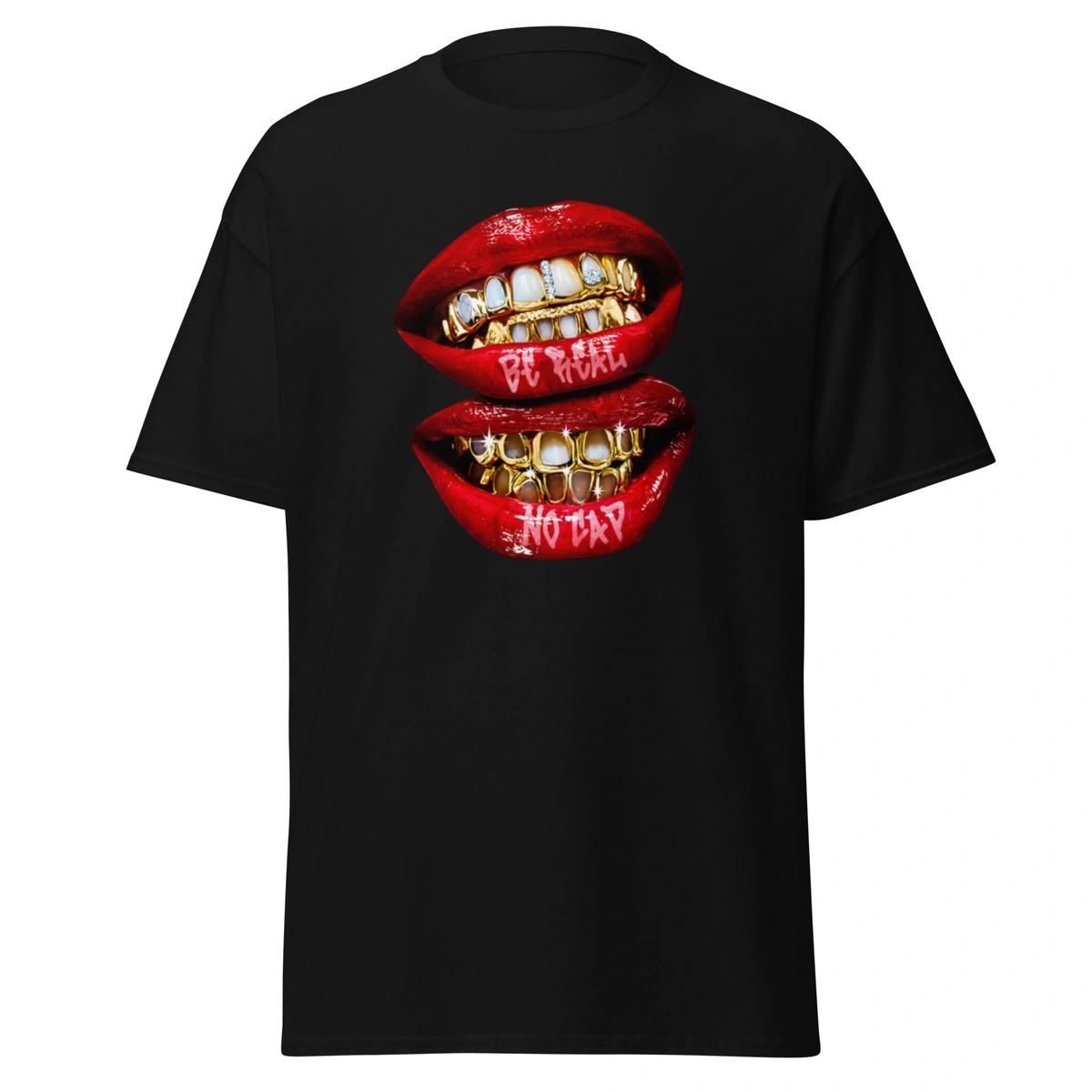 Camisa Feminina Baby Look Gold Lips - Imagem 2