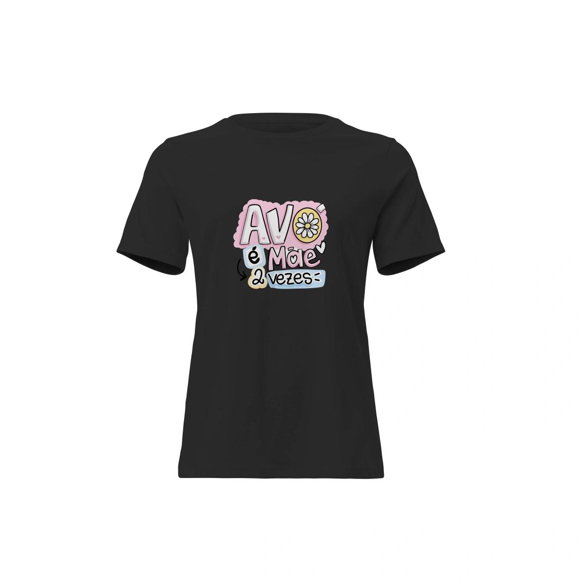Camisa Feminina Baby Look Dia dos Avós Avó é Mãe 2 Vezes - Imagem 3