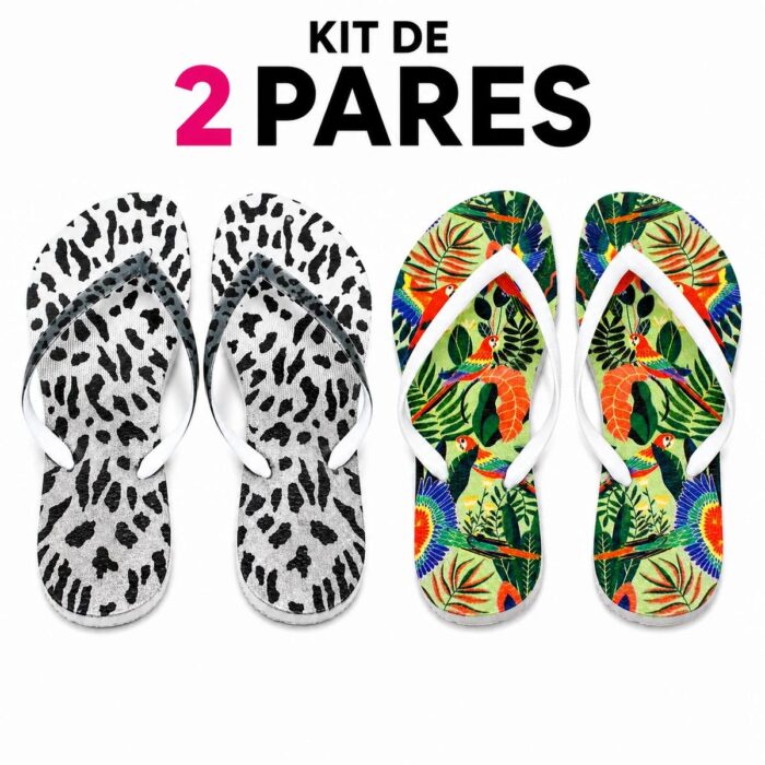 Kit 2 Chinelos Feminino